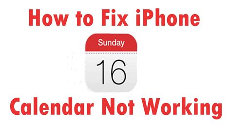 Iphone Calendar Not Working